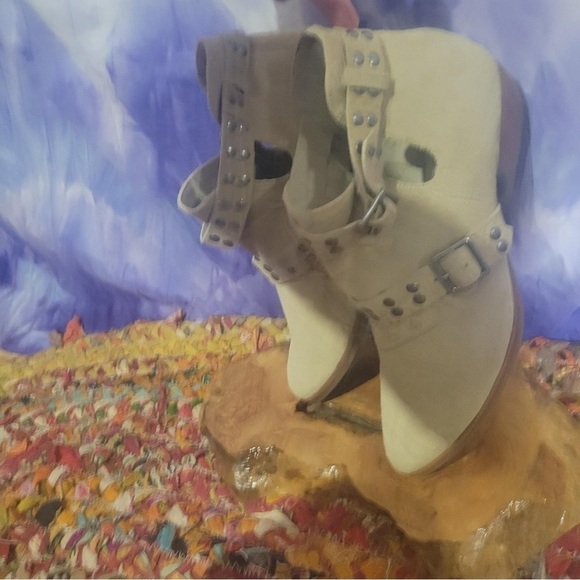 NWOT Free People Women’s Tan Suede Leather Booties Matisse Neil Western Size 9M - Picture 8 of 12